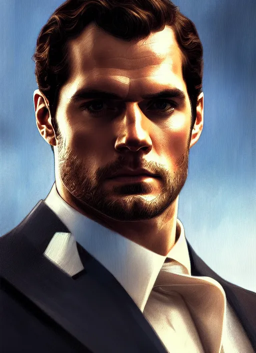 Prompt: portrait of henry cavill as james bond, casino, highly detailed, digital painting, artstation, concept art, cinematic lighting, sharp focus, illustration, by gaston bussiere alphonse mucha