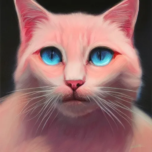 Image similar to pink cat, oil Painting, ultradetailed, artstation