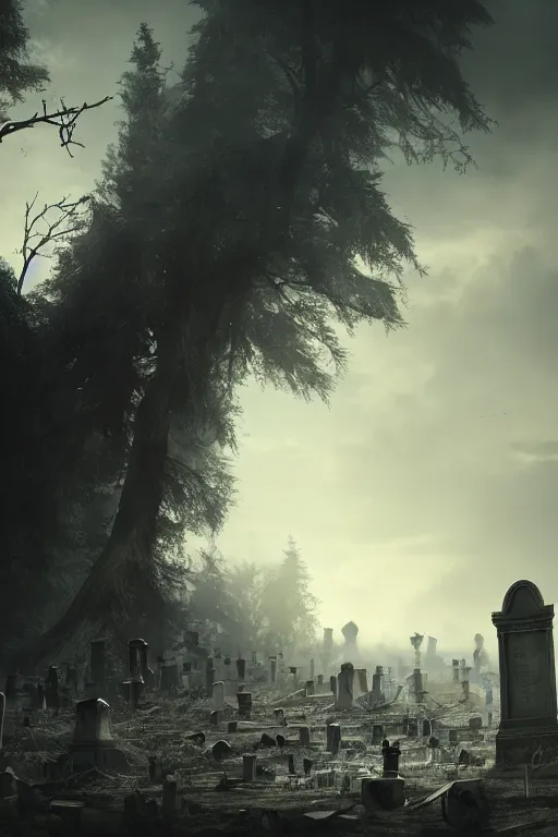 Prompt: The graveyard of our memories, dramatic lighting, cinematic, establishing shot, extremely high detail, foto realistic, cinematic lighting, post processed, concept art, high details, cinematic, 8k resolution, beautiful detailed, photorealistic, digital painting, artstation, concept art, smooth, sharp focus, artstation trending, octane render, unreal engine