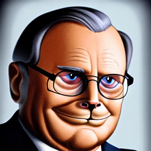 Image similar to anthropomorphic cat donald rumsfeld