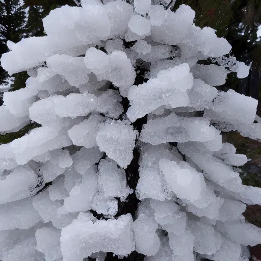 Image similar to a tree made of salt, 8 k