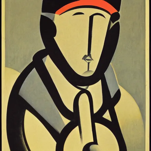 Image similar to a poster of a young man wearing a helmet. by ismael nery, wyndham lewis. soviet propaganda, american propaganda