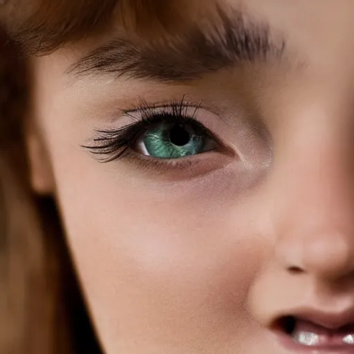 Prompt: close up photorealistic beautiful ethereal eyes of a woman