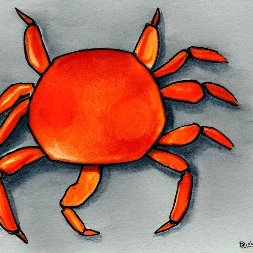 Image similar to orange crab drawn by renee french