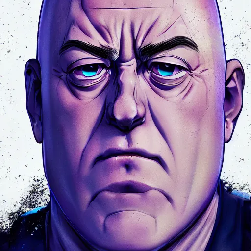 Prompt: portrait of hank schrader, anime fantasy illustration by tomoyuki yamasaki, kyoto studio, madhouse, ufotable, comixwave films, trending on artstation