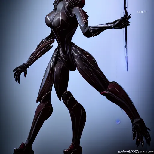 Image similar to beautiful and stunning giant female warframe, doing an elegant pose, looming over ant pov, about to step on and pov, slick elegant design, sharp claws, detailed shot, feet and hands, highly detailed art, epic cinematic shot, realistic, professional digital art, high end digital art, DeviantArt, artstation, Furaffinity, 8k HD render, epic lighting, depth of field