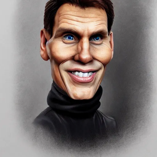 Image similar to Caricature portraits done of Jerma, realistic, hyperrealistic, very realistic, highly detailed, very detailed, extremely detailed, detailed, oil painting, digital art, trending on artstation