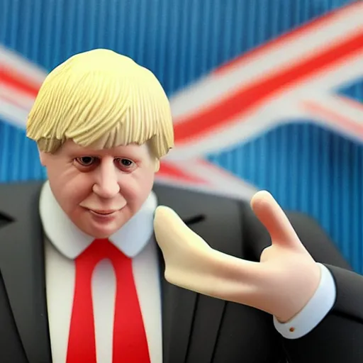 Image similar to Boris Johnson action figure, in its package