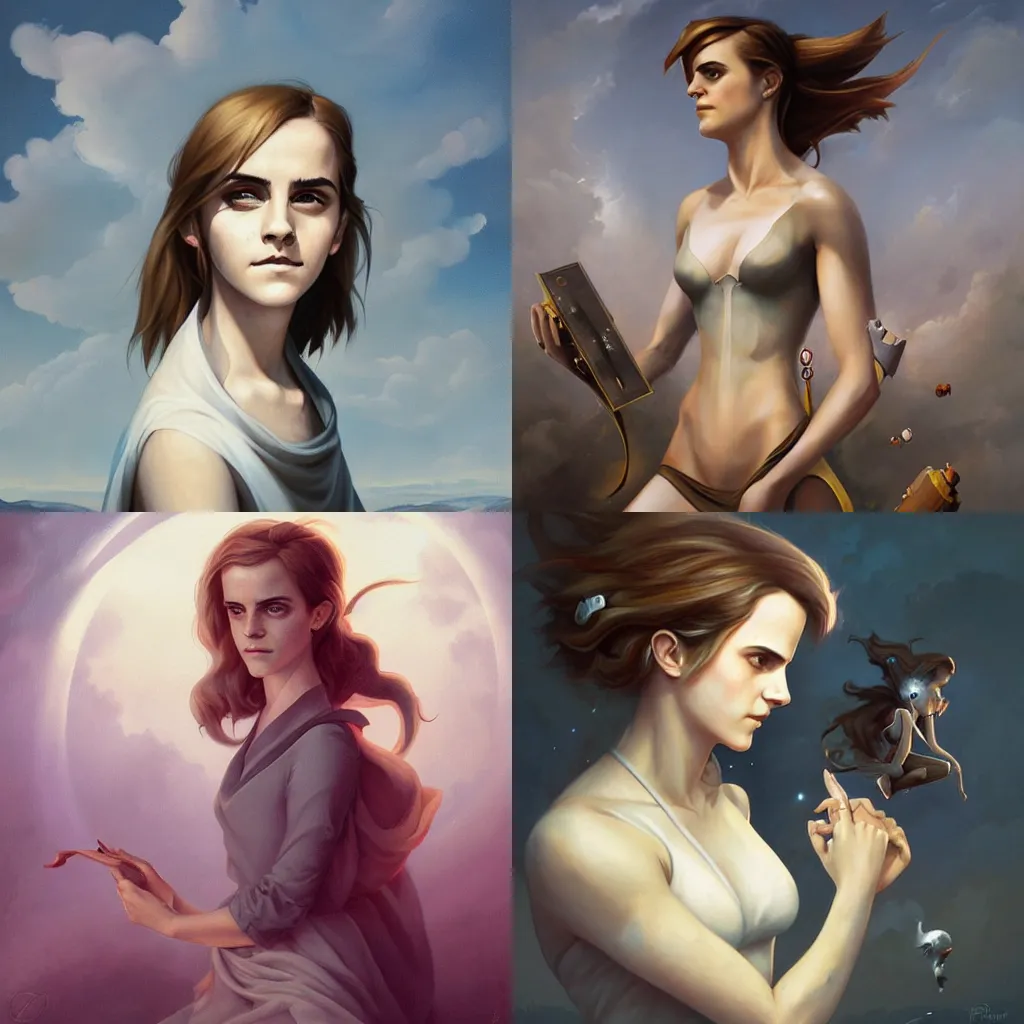 Prompt: emma watson by peter mohrbacher