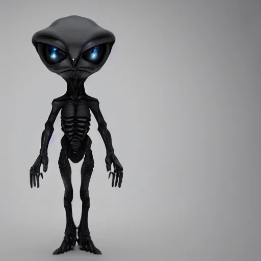 Image similar to hyper realistic unreal engine octane render of an alien, high quality