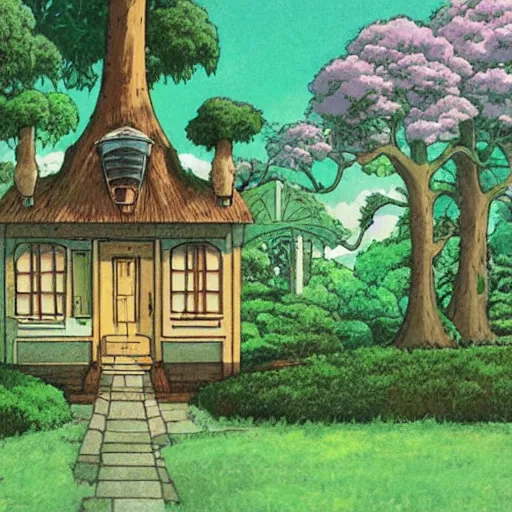 Prompt: the house is a tree, studio ghibli n 6