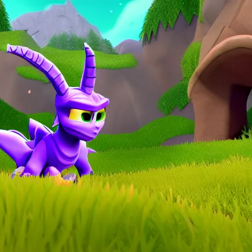 Prompt: spyro the dragon remastered in 4 k ultra hd