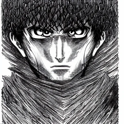 Prompt: a portrait of man by kentaro miura