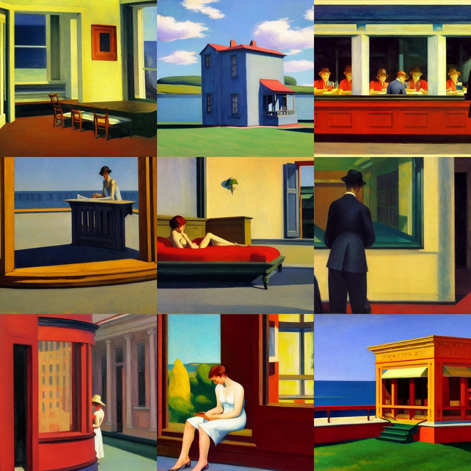 Image similar to artwork by Edward Hopper