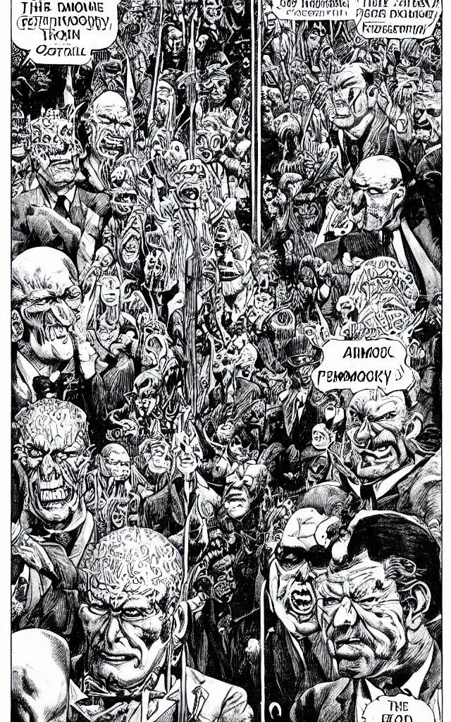 Image similar to the demonology of modern politics, by jean giraud