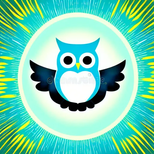 Prompt: cosmic owl logo, vector illustration, gradient, aesthetic, silky texture, hd, minimalistic