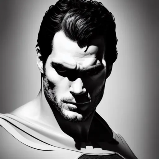 Image similar to henry cavill as batman, cinematic lightning, photoshoot, character portrait, tim burton, gothic, artgerm,