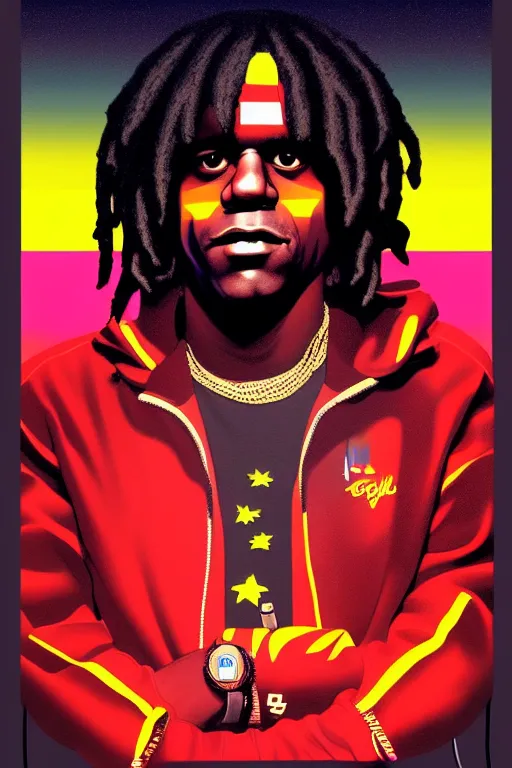 Image similar to chief keef, pop art, no duplicate image, glowing lights, ultra details, digital painting, artstation, concept art, smooth, sharp focus, illustration, intecrate details, art by richard hamilton and mimmo rottela, pixels art by kirokaze and paul robertson