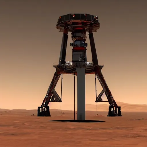 Image similar to an oil derrick on mars