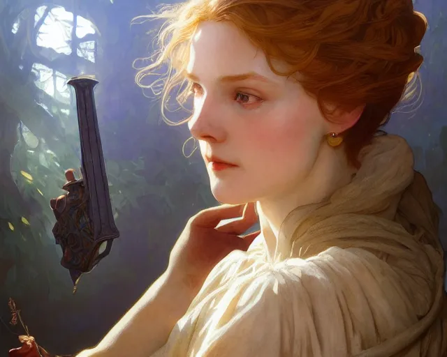 Prompt: photography of elizabeth shippen green, deep focus, d & d, fantasy, intricate, elegant, highly detailed, digital painting, artstation, concept art, matte, sharp focus, illustration, hearthstone, art by artgerm and greg rutkowski and alphonse mucha