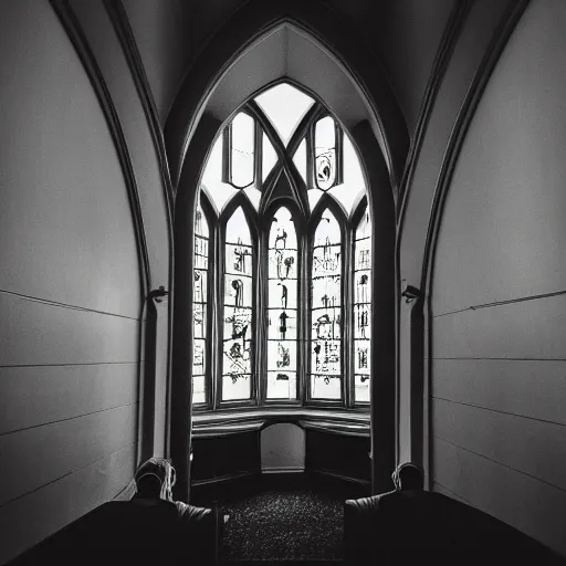 Image similar to creepy church nursery liminal space, dark photograph