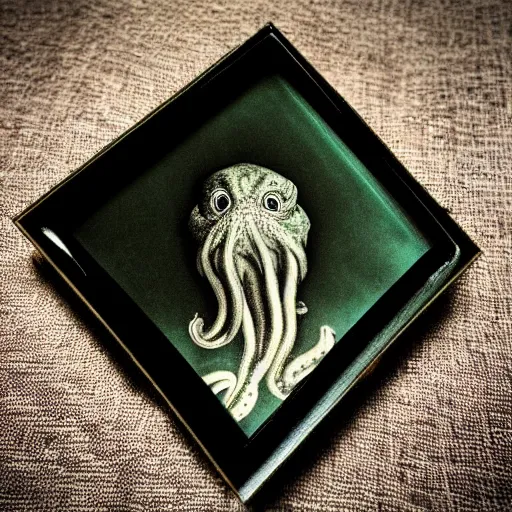 Prompt: cthulhu 🐙 pet 🐊 portrait daguerreotype