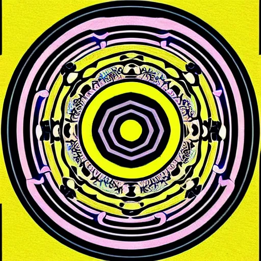 Image similar to a symbol, a copy of a facsimile, never one - to - one, creation is in the entropy. mandala - yin - yang this side the hyperplane, seeing all sides just a bit insane