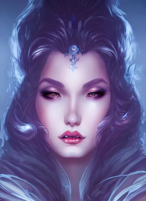 Image similar to queen of the night, highly detailed, artgerm style, artstation, soft light, sharp focus, illustration, character design, concept art