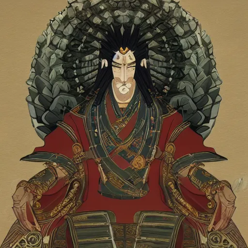 Image similar to yurunu, he rules over wisdom and knowledge. his symbol is a scroll. highly detailed and intricate 8 k concept fantasy art illustration