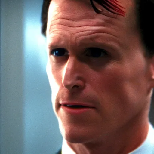 Image similar to steve ogg in american psycho, 4 k, high detail, high - resolution photograph, professional photography, ultra - detail