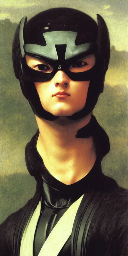 Image similar to portrait of a kamen rider rx, majestic, solemn, by bouguereau