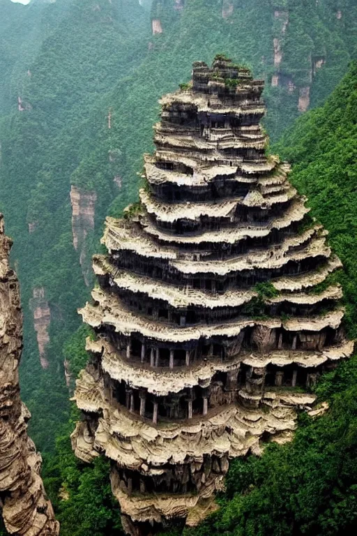 Image similar to zhangjiajie pipe organ, award winning national geographic, iol painting