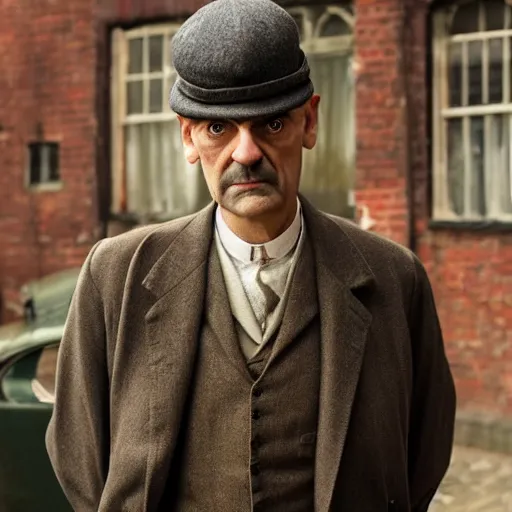 Prompt: Mister Bean in Peaky Blinders very detailed 8k quality hyperrealistic