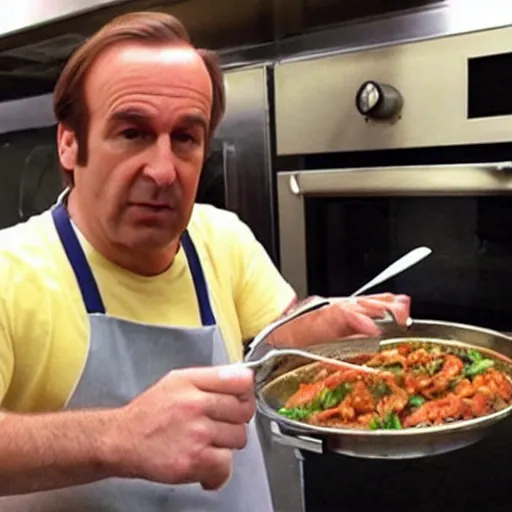 Image similar to saul goodman cooking at mcdonald's