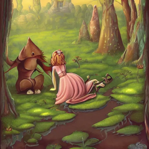 Image similar to fairytale, illustration by scott gustafson