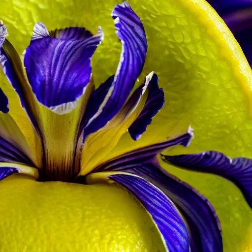 Image similar to iris that looks like lemon slices, photography