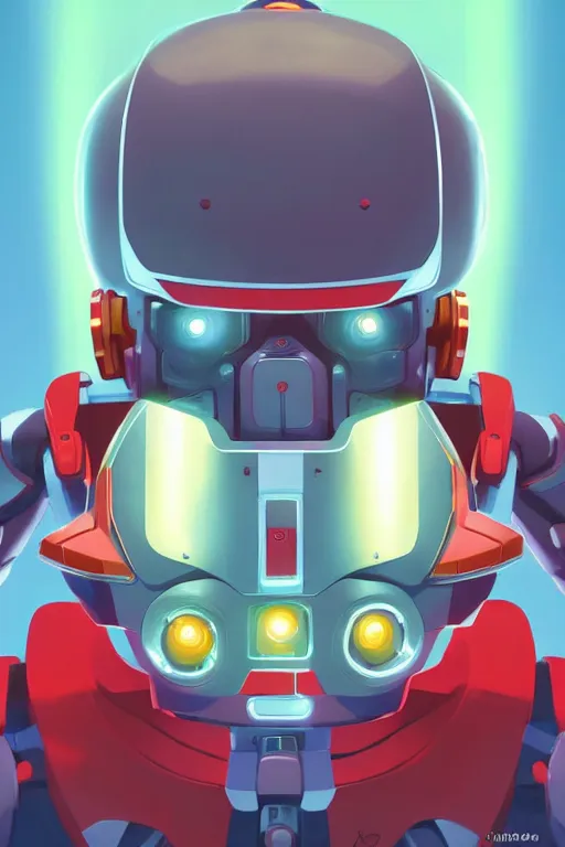 Image similar to metabots medabots medarotto medarot robot minimalist comics helmet mask neon cybereye, behance hd by jesper ejsing, by rhads, makoto shinkai and lois van baarle, ilya kuvshinov, rossdraws global illumination ray tracing hdr radiating a glowing aura