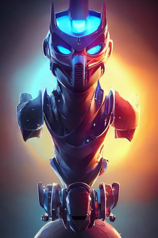 Image similar to epic mask helmet robot ninja portrait stylized as fornite style game design fanart by concept artist gervasio canda, behance hd by jesper ejsing, by rhads, makoto shinkai and lois van baarle, ilya kuvshinov, rossdraws global illumination radiating a glowing aura global illumination ray tracing hdr render in unreal engine 5