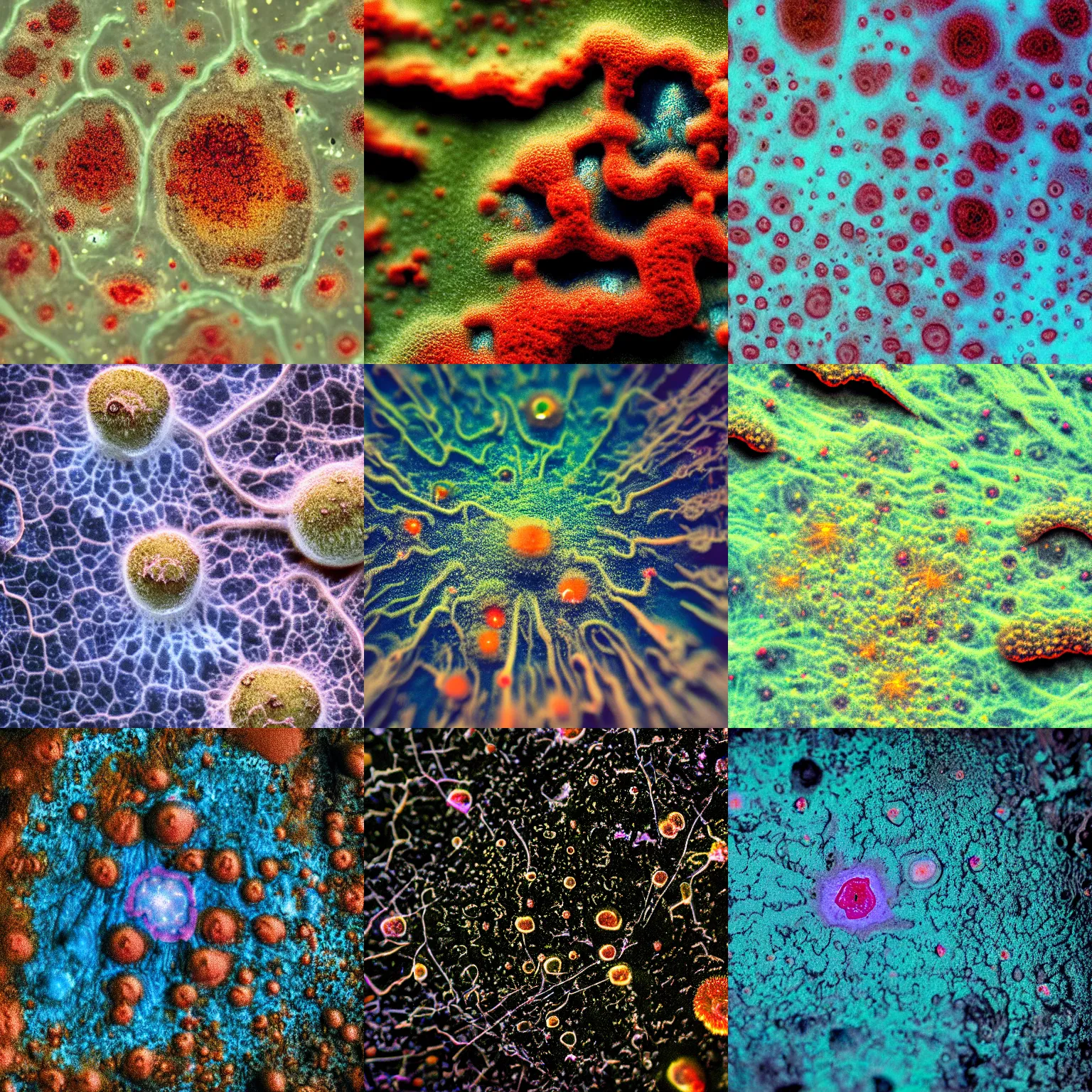 Prompt: fungal micrograph 8 k cosmic horror