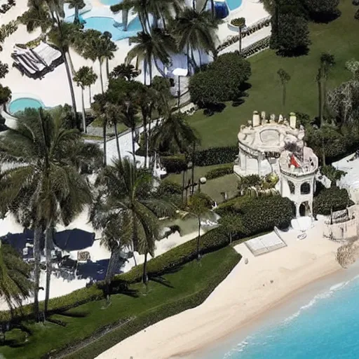 Image similar to Donald Trumps Mar-a-lago resort being raided by the FBI, High detail