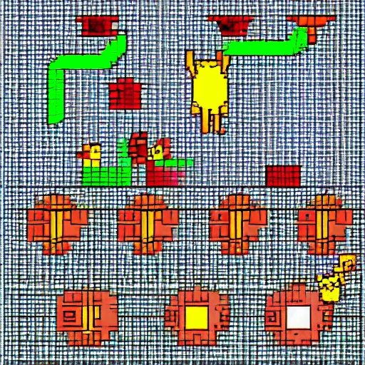 Sprite sheet from Pokemon Red for Game Boy