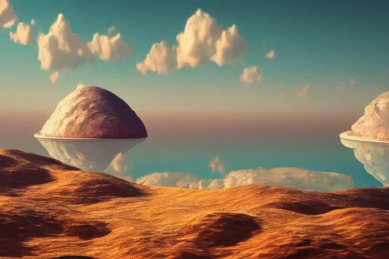 Image similar to a hd render of a dreamy landscape, by beeple and salvador dali