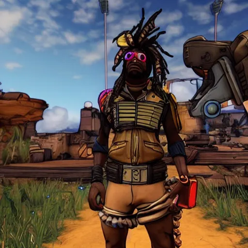 Image similar to Chief Keef in borderlands 2 very detailed 4K quality super realistic