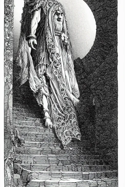 Image similar to pen-and-ink illustration by Franklin Booth