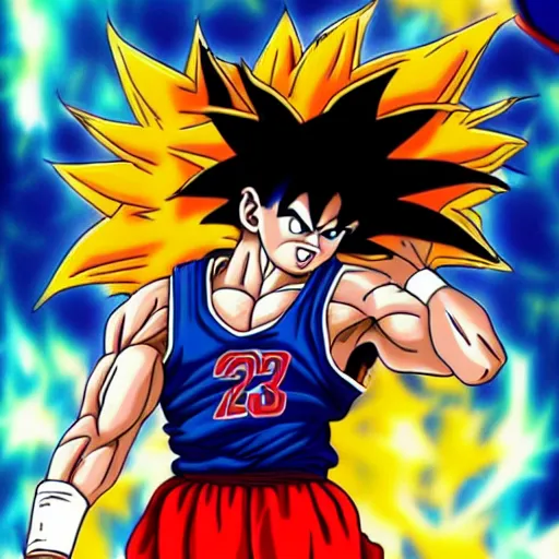 Image similar to basketballer goku