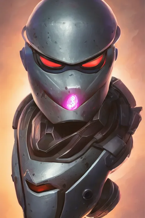 Image similar to epic mask helmet robot ninja portrait stylized as fornite style game design fanart by concept artist gervasio canda, behance hd by jesper ejsing, by rhads, makoto shinkai and lois van baarle, ilya kuvshinov, rossdraws global illumination radiating a glowing aura global illumination ray tracing hdr render in unreal engine 5