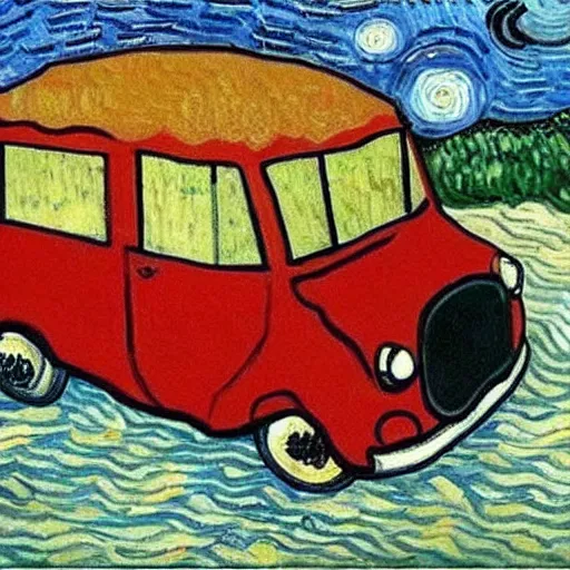 Image similar to ketchup van gogh