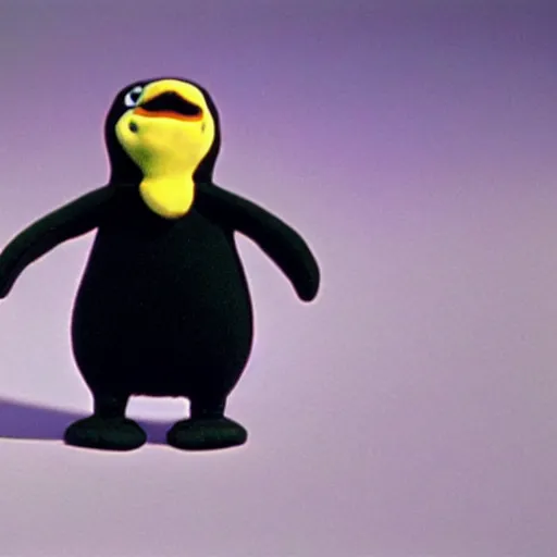 Prompt: The most violent episode of Pingu, horror, dark, creepy, violent, slight blur, scary, clay animation, photo