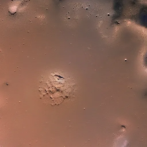 Image similar to Korolev city inside of Korolev crater on Mars, satellite view