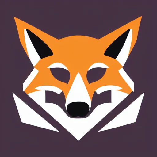 Image similar to a vector logo of a burning fox